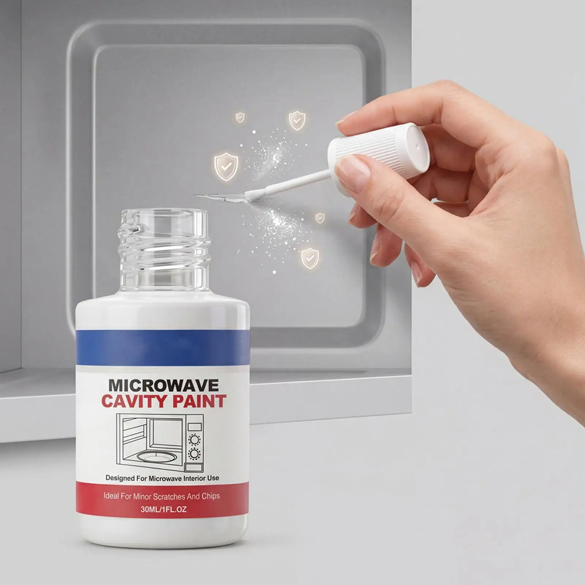 30ml Microwave Cavity Touch-Up Paint | High Gloss Repair Coating Appliance Repair Paint Babs