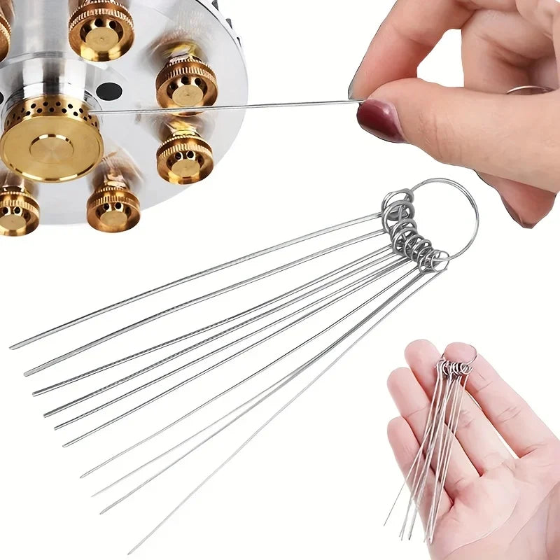 10-Pc Stainless Steel Cleaning Needle Kit – Shower & Stove Cleaning Needle Kit Babs
