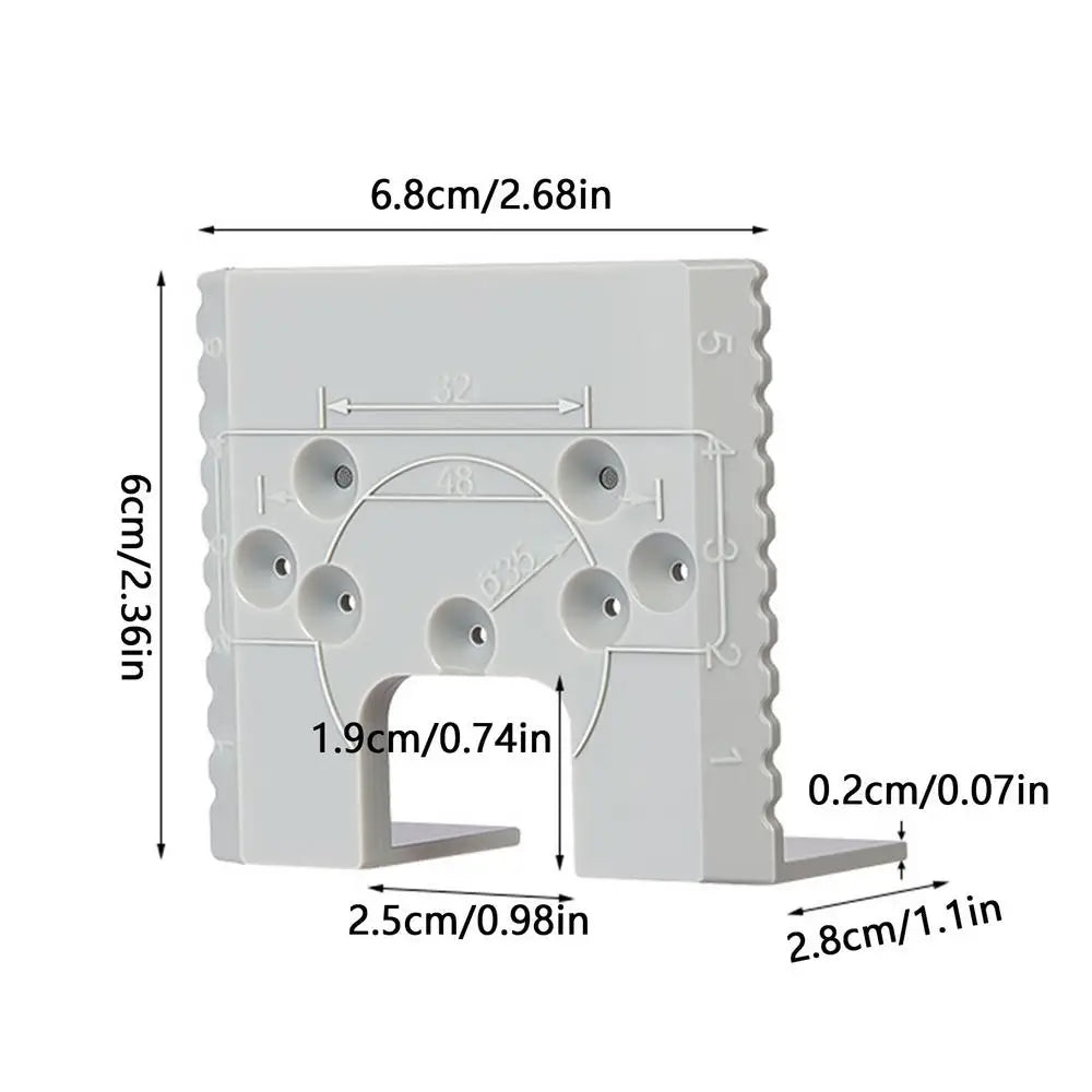 Door Hinge Jig Template – Precision ABS Install Tool for Cabinets Door Hinge Jig Babs 1pcs