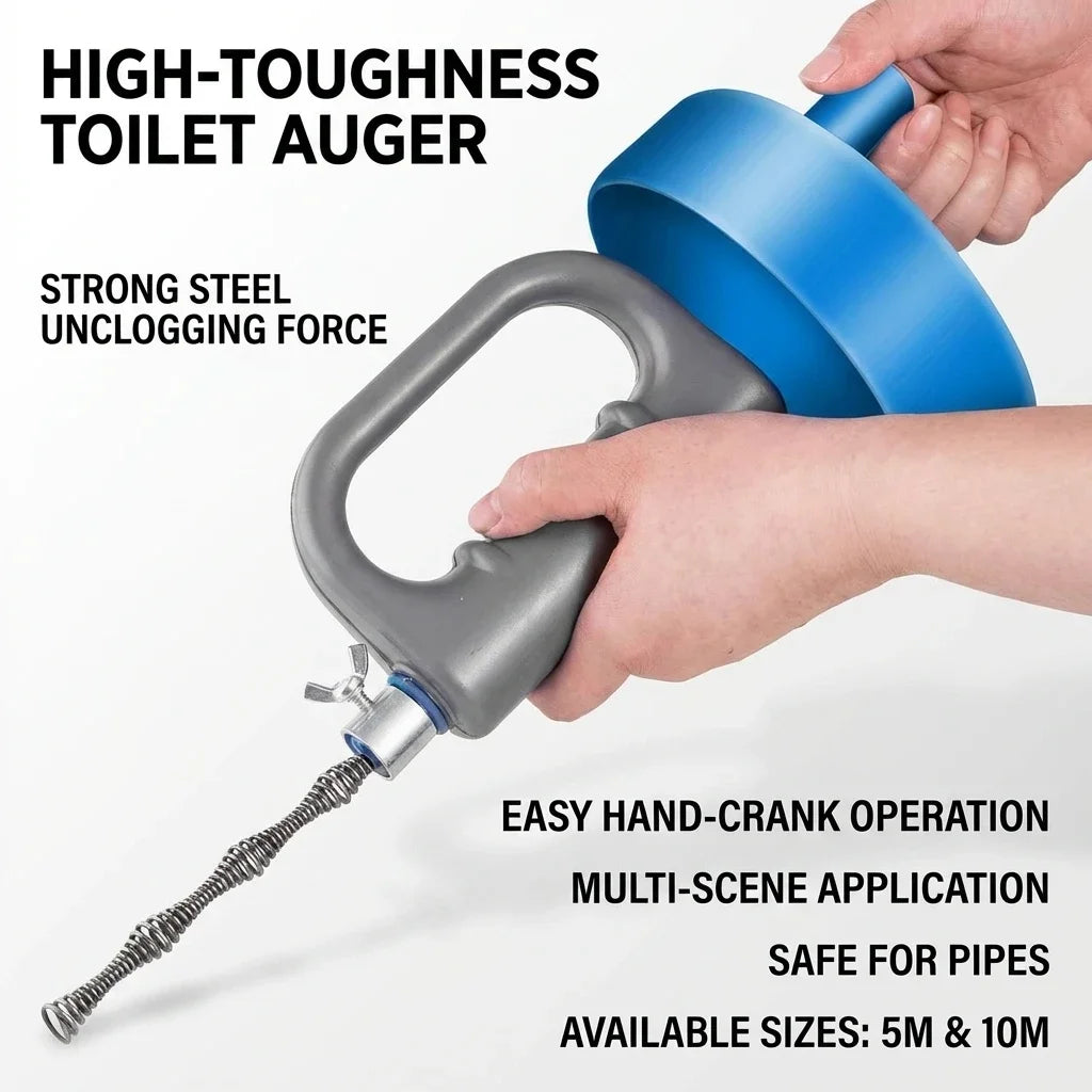 Extendable Drain Snake Unblocker 5M/10M – Sink & Toilet Drain Snake Tool Babs