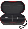 Double Sunglasses Case – Hard Shell Dual Eyeglass Organizer Eyeglass Storage Case Babs black