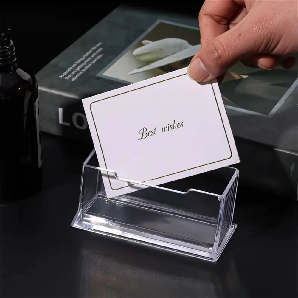 Transparent Acrylic Desktop Business Card Holder Display Stand Business Card Holder Babs