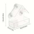 Window Bird Feeder – Clear Tray, Waterproof, Suction Cup Mount Window Bird Feeder Babs Transparent 1pcs