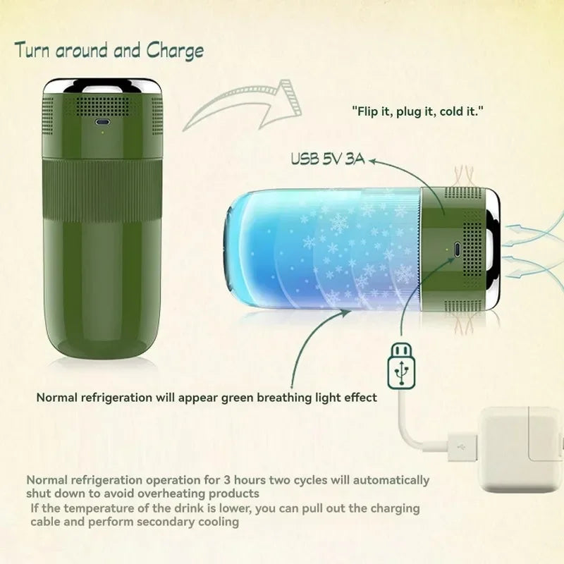 304 Stainless Steel USB Cooling Cup – Smart Chilled Drinkware USB Cooling Cup Babs