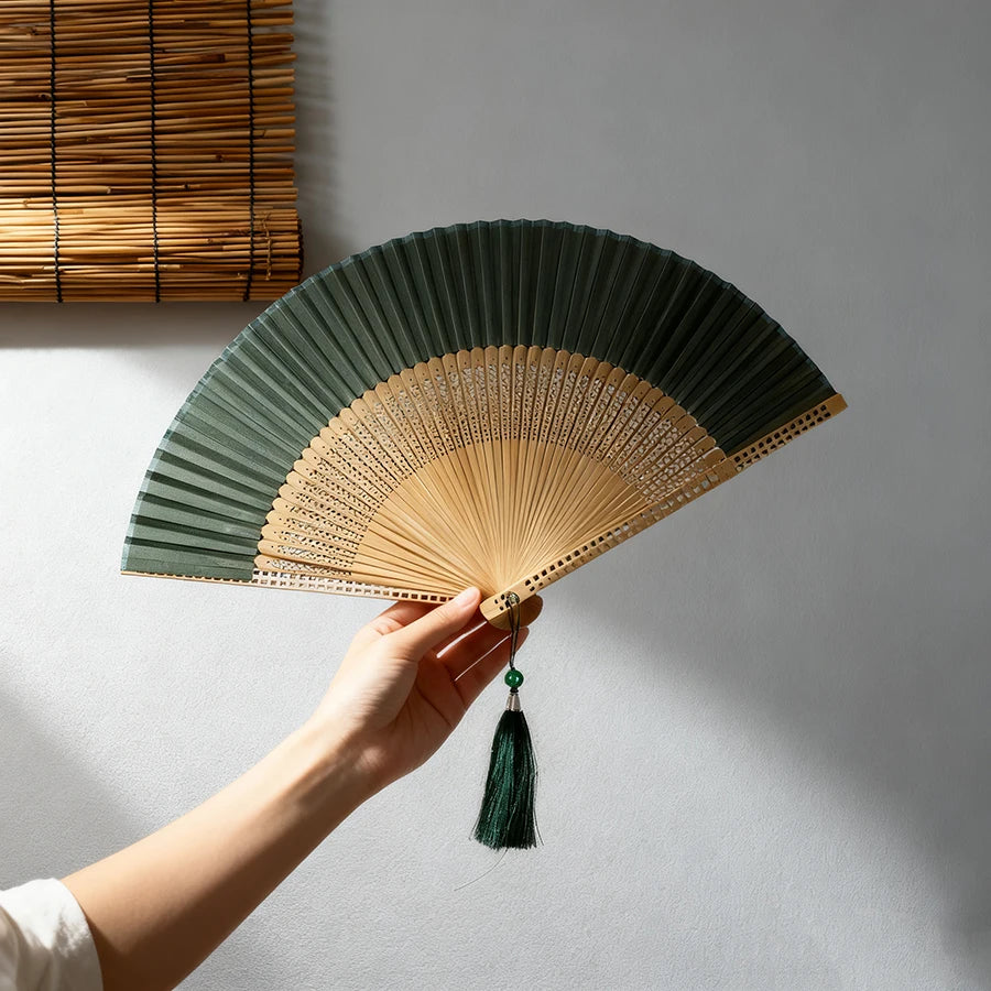 Foldable Hand Fan with Tassel – Dance, Travel & Photo Prop Decorative Hand Fan Babs