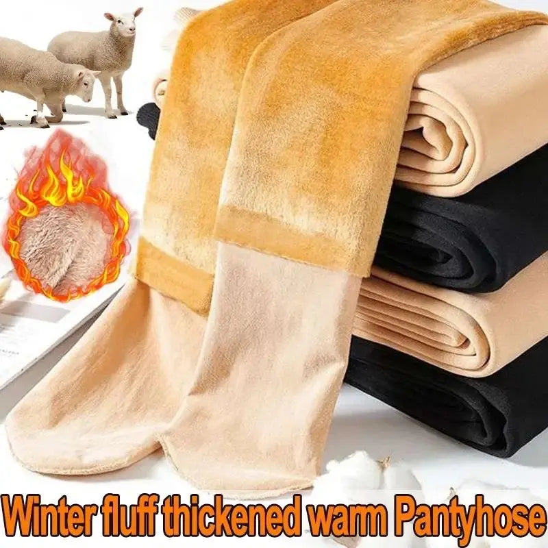 Women's Plush Lined Thermal Velvet Tights – Warm Winter Leggings Thermal Velvet Tights Babs