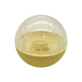 IQ Treat Ball – 4" Interactive Dog Slow Feeder Food Dispenser Toy Dog Treat Dispenser Babs YELLOW