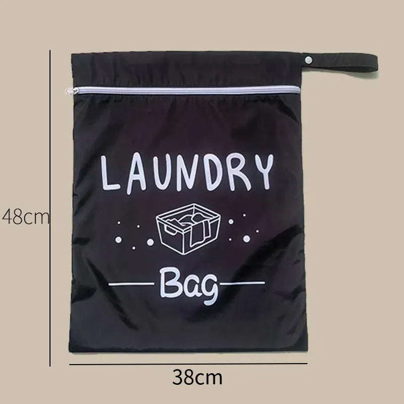 Large Travel Laundry Wet Bag – Gym, Pool, Yoga & Dorm Travel Laundry Bag Babs Black