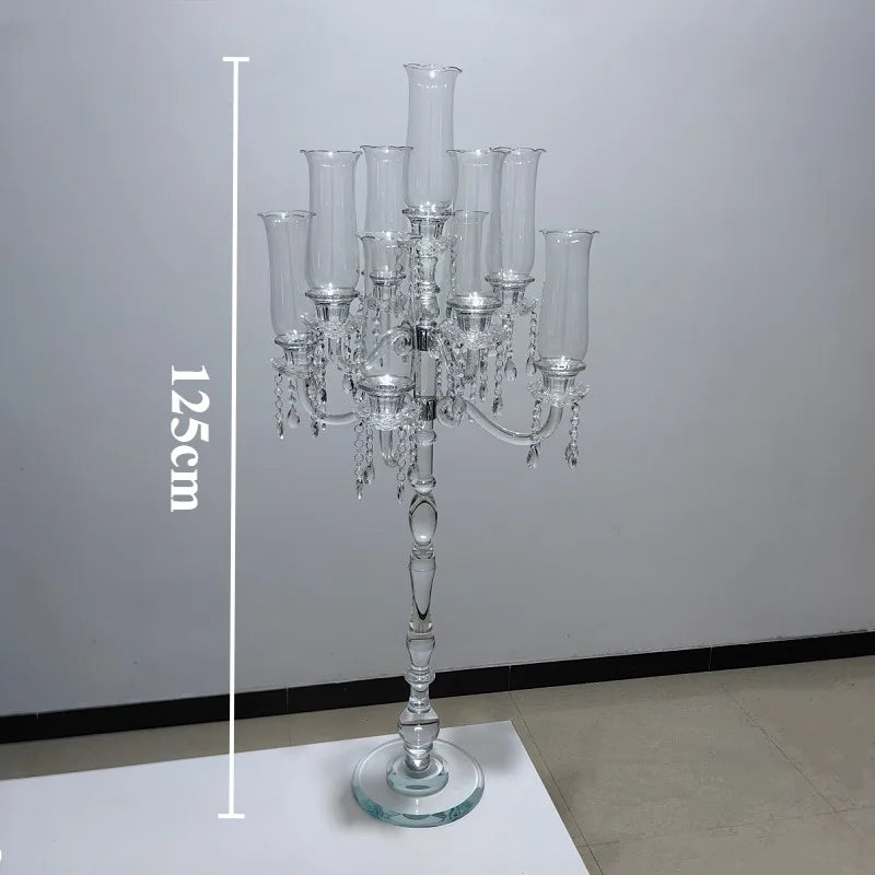 Luxury Crystal Candlestick Holder – Nordic Vintage Home Décor Crystal Candle Holder Babs FX958-125CM