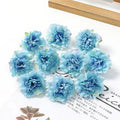 Carnation Artificial Silk Flower Heads 10/20Pcs – Wedding & Crafts Artificial Silk Flowers Babs Blue 20Pcs