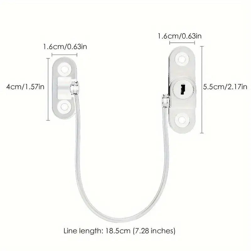 Stainless Steel Window Lock Stopper – Anti-Theft Restrictor Window Safety Lock Babs