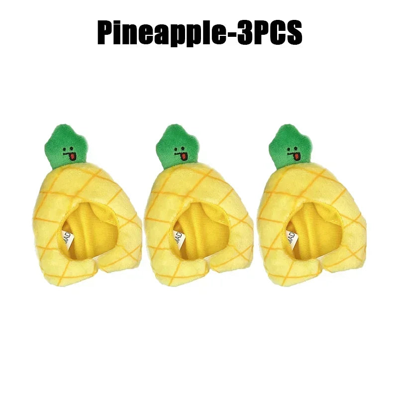 Plush Animal Hood Keychain DIY Craft Kit – Holiday Gift DIY Plush Craft Kit Babs Pineapple-3PCS