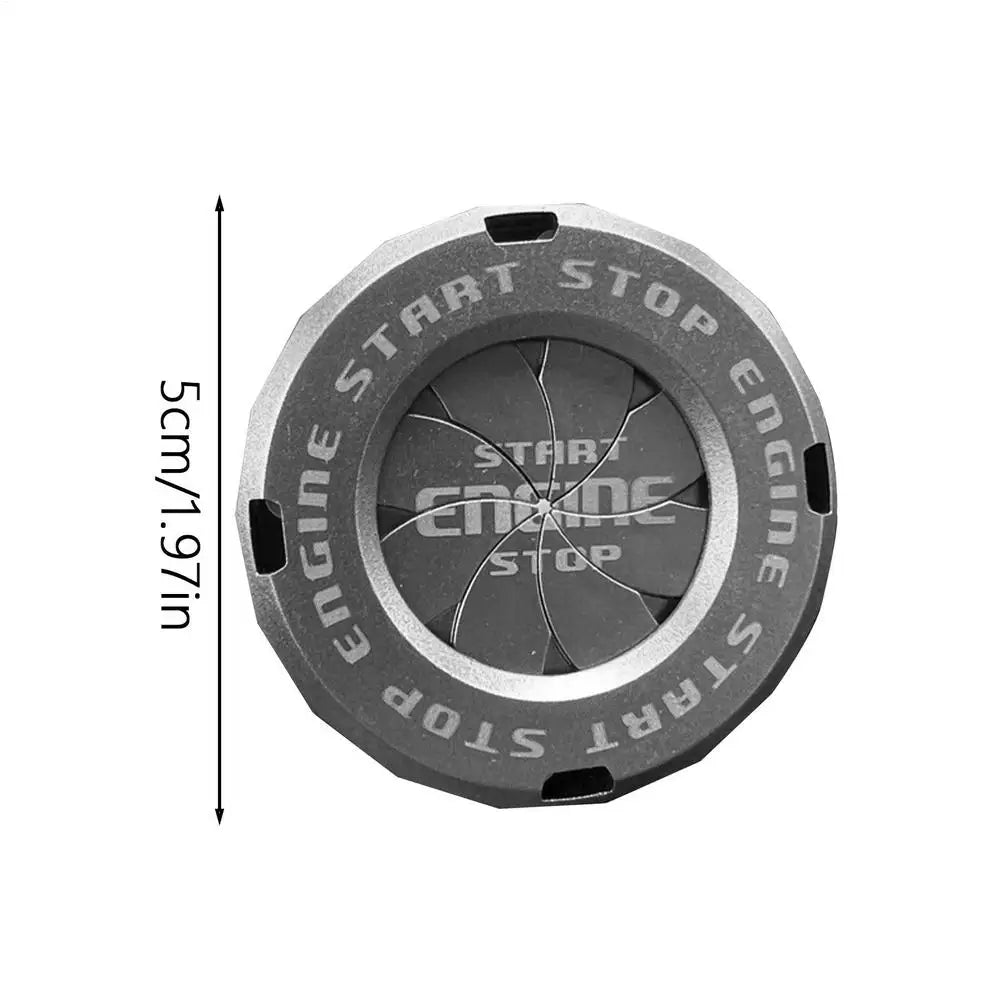Car Engine Start Stop Button Rotatable Protective Cover Cap Car Interior Accessory Babs Grey