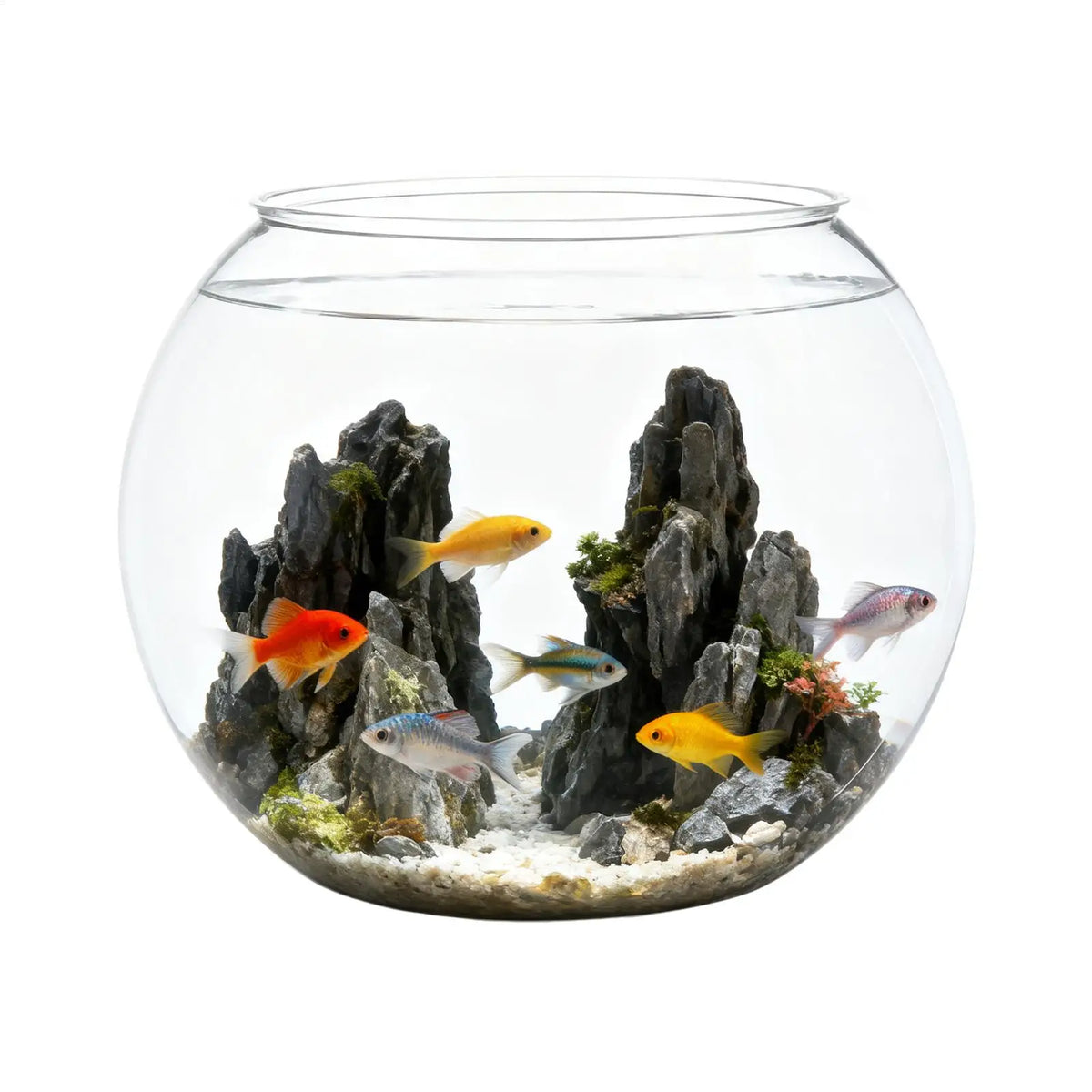 Mini Fish Bowl Clear Bubble Aquarium – Table Centerpiece Decor Decorative Fish Bowl Babs