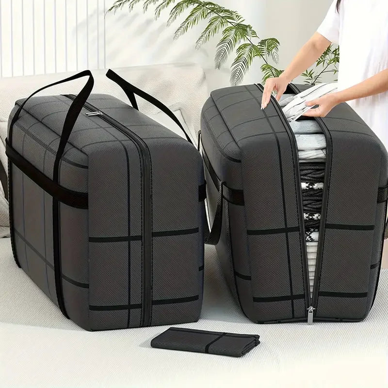 Large Foldable Oxford Duffel Bag – Double Zipper Moving Storage Foldable Storage Bag Babs