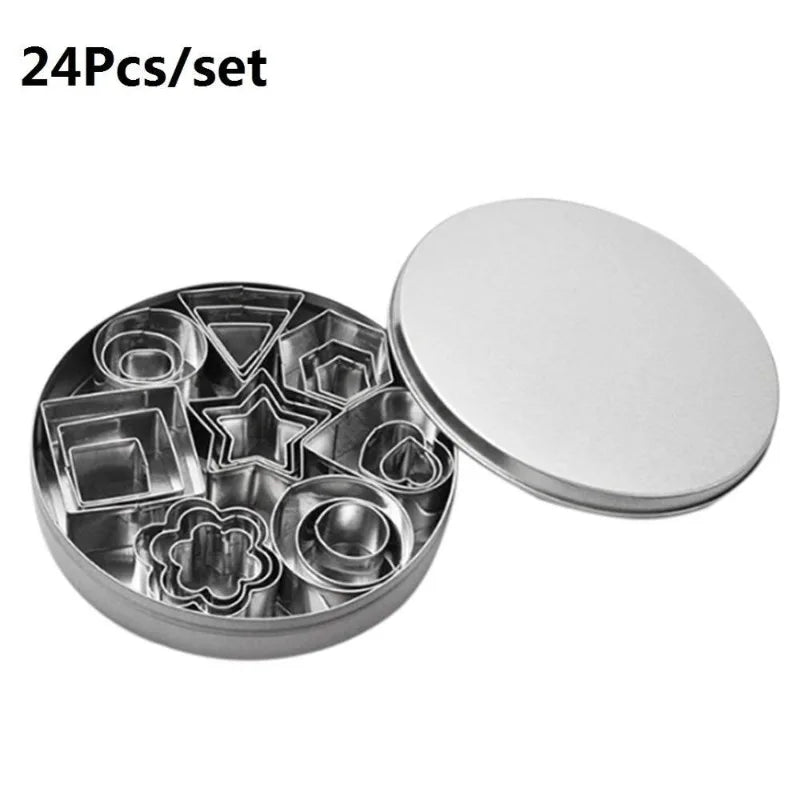 24-Piece Stainless Steel Mini Cookie Cutter Set | Baking Molds Cookie Cutter Set Babs 24Pcs set