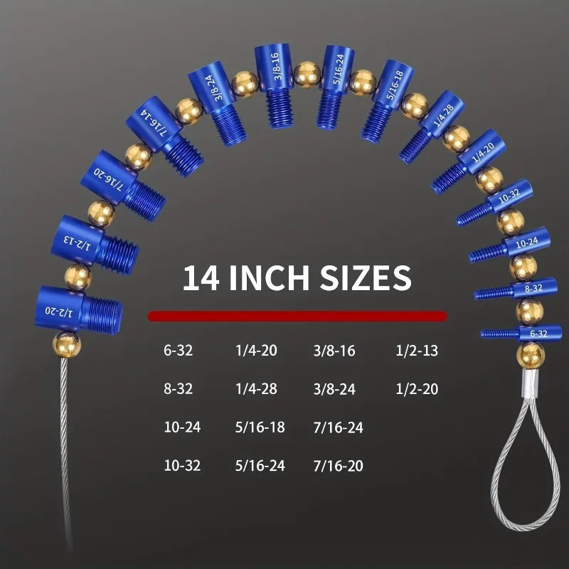 26-Pc Nut & Bolt Thread Checker Set – Inch & Metric Gauges Thread Gauge Set Babs