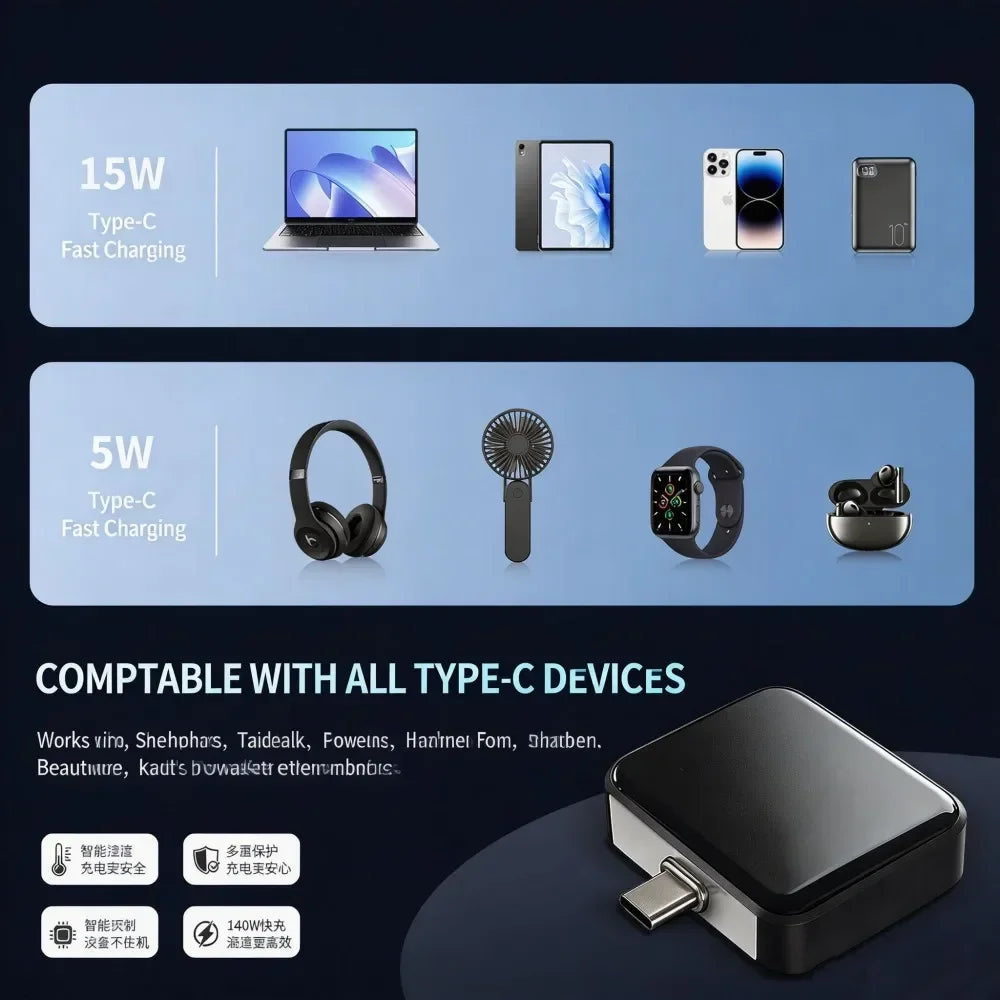140W USB-C Fast Charging Adapter – Digital Display & Auto Off USB-C Charging Adapter Babs