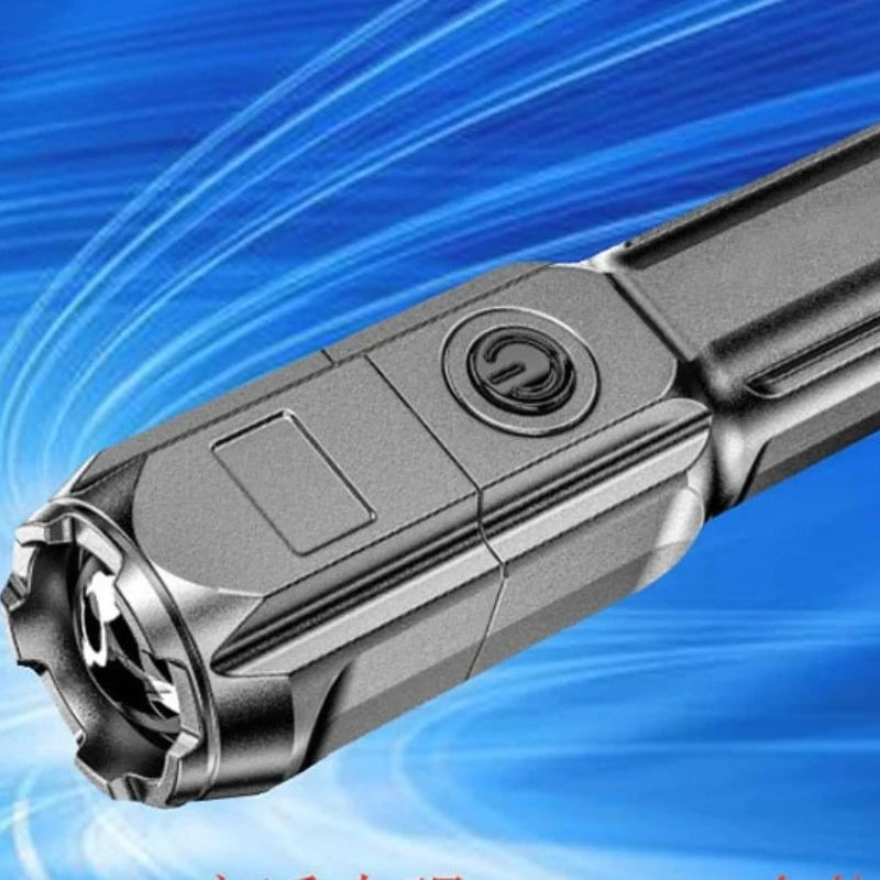 2-Pack Rechargeable Zoomable LED Flashlight – 50–100m Beam LED Flashlight Set Babs