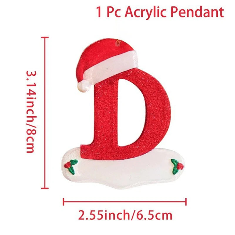 Christmas Acrylic Letter Pendants – Xmas Tree Ornaments 2024 Christmas Tree Ornament Babs D
