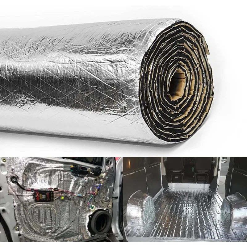 Car Heat & Sound Insulation Mat – Aluminum Foil PE Foam Roll Car Insulation Mat Babs