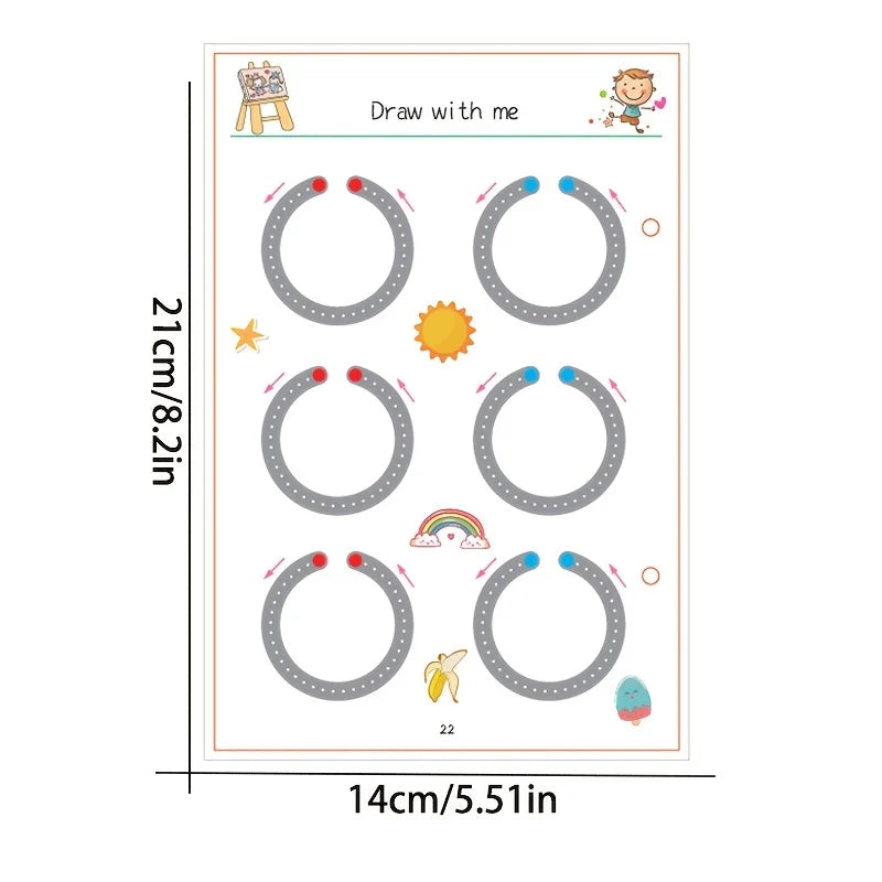 Kids Maze & Writing Activity Pen Training Card Watercolor Set Kids Activity Set Babs