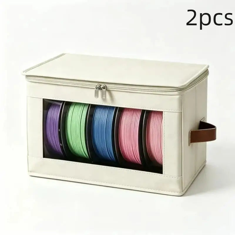 3PCS 3D Printer Filament Storage Bags – Dustproof Organizer Filament Storage Bag Babs Beige 2pcs