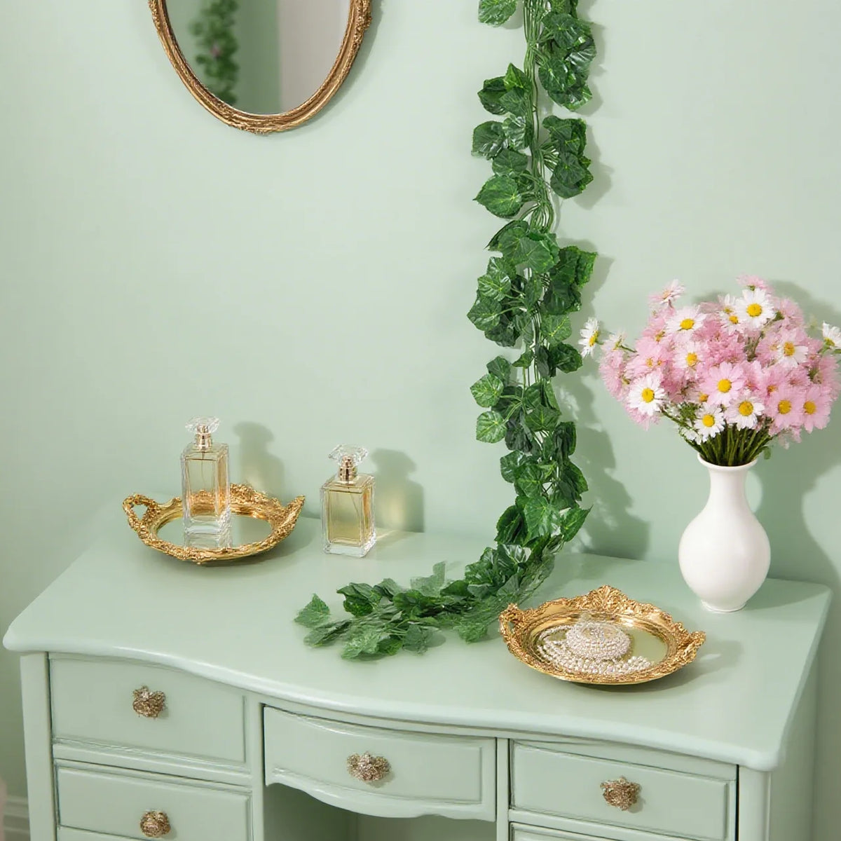 2M Artificial Green Dill Leaf Vine – Wedding & Home Décor Artificial Hanging Vine Babs