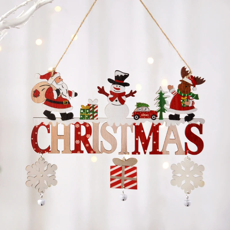 Wooden Christmas Gnome & Santa Hanging Ornaments | Xmas Tree Pendants Christmas Tree Ornaments Babs