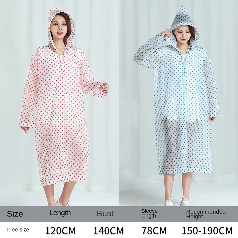 Women's EVA Waterproof Hooded Raincoat – Reusable Rain Jacket Women's Rain Jacket Babs