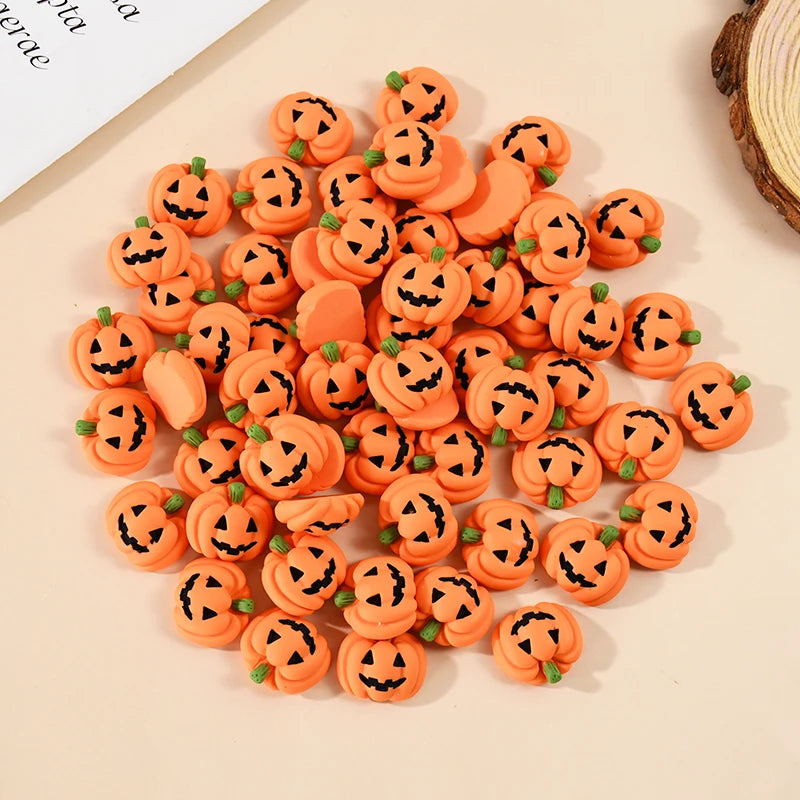 Halloween Resin Pumpkin Flatback Charms – 10/20 Pcs DIY Craft Craft Embellishments Babs Pumpkin 20pcs