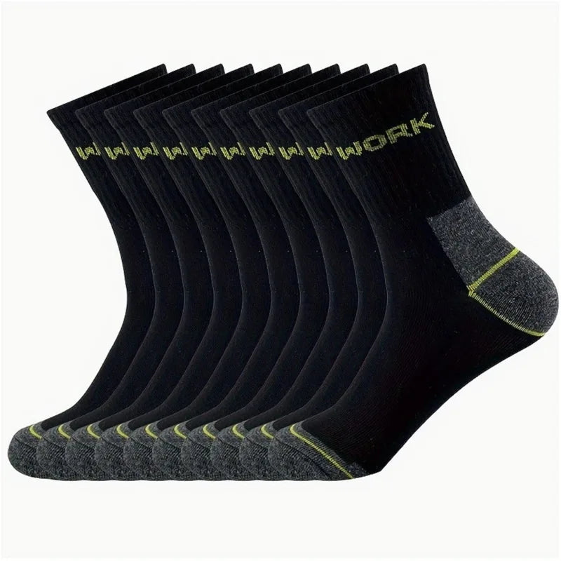 Men's Crew Socks 20 Pairs – Breathable Solid Sport & Casual Men's Crew Socks Babs One Size Gold