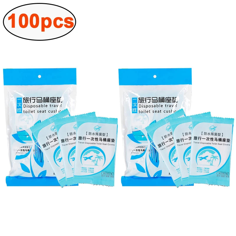 Disposable Toilet Seat Covers 30/100 Pcs – Waterproof Travel Pads Disposable Toilet Covers Babs 100pcs