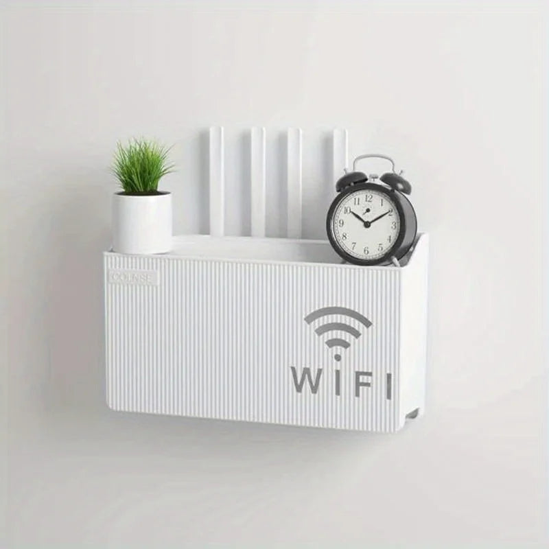Wall Mount WiFi Router Storage Box & Cable Organizer Router Storage Box Babs