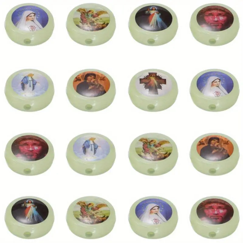 20pcs Saint Benedict Big Hole Beads – DIY Bracelet Jewelry Religious Craft Beads Babs rotundity-20pcs