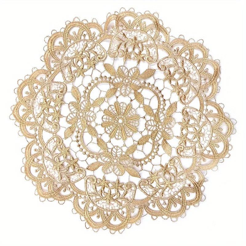 European Lace Embroidery Placemat – Floral Table Coaster Embroidery Placemat Babs style-8