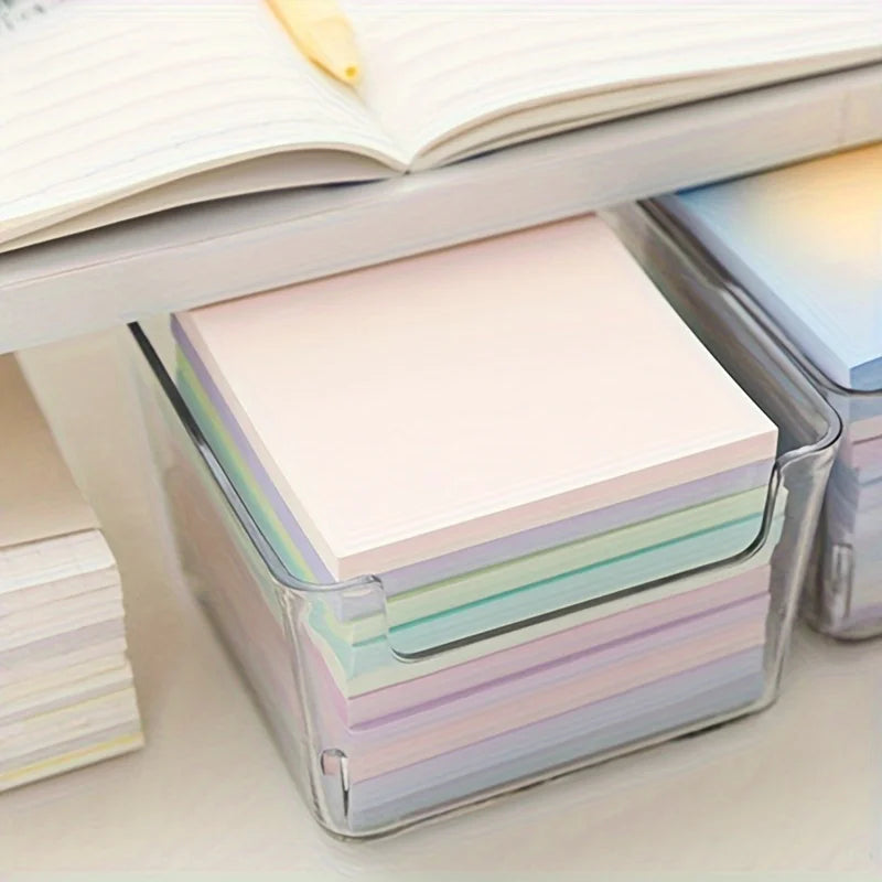 2pcs Transparent Sticky Note Keeper – Compact Desk Organizer Sticky Note Holder Babs