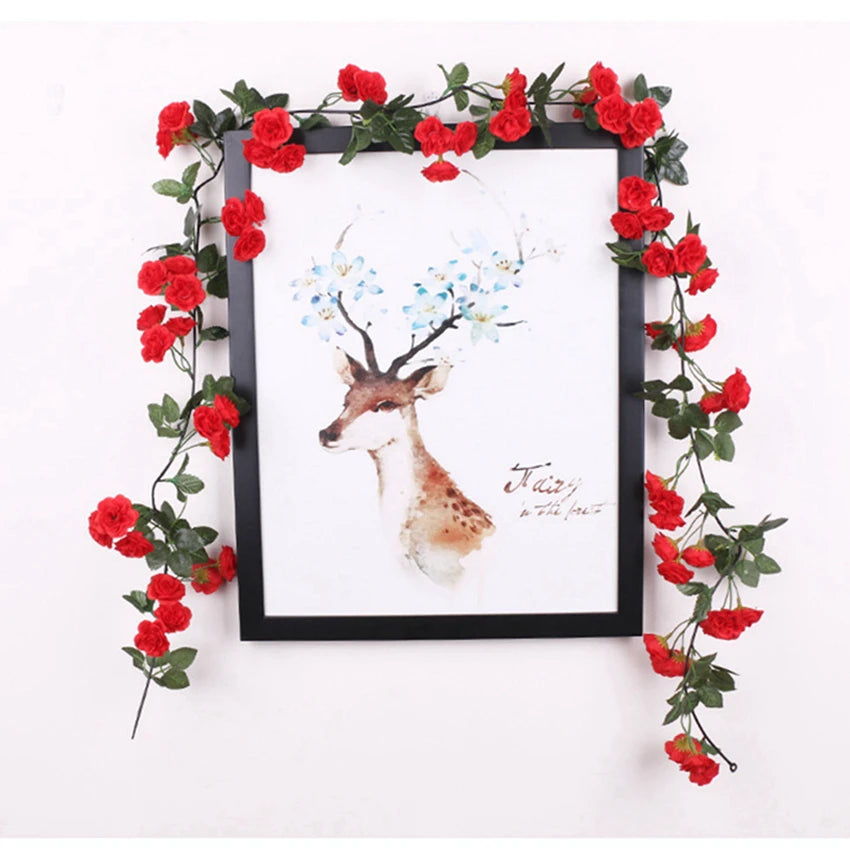 Artificial Silk Rose Vine Garland for Wedding & Home Decor Artificial Flower Garland Babs