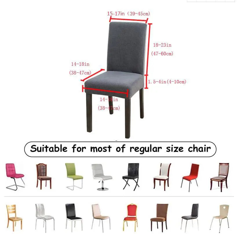 Elastic Jacquard Chair Cover – Dining, Wedding & Banquet Slipcover Chair Slipcover Babs