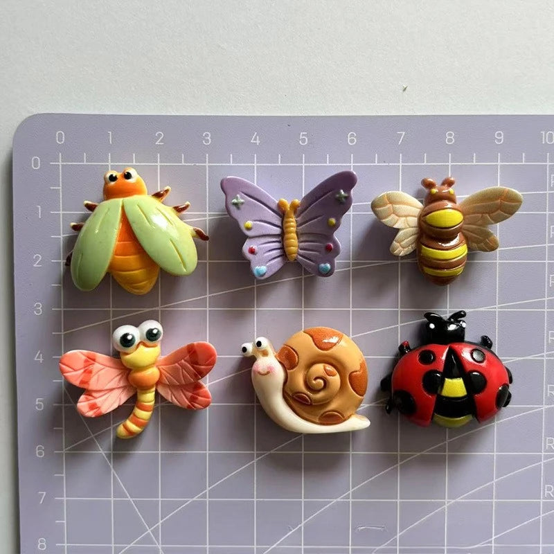 Resin Insect Fridge Magnets – Butterfly, Bee & Ladybug Décor Decorative Fridge Magnets Babs
