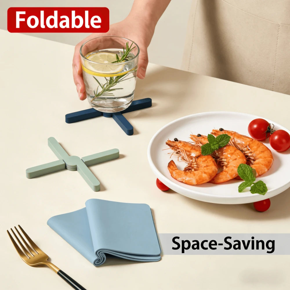 Foldable Adjustable Trivet & Pot Holder – Heat-Resistant Mat Trivet & Pot Holder Babs