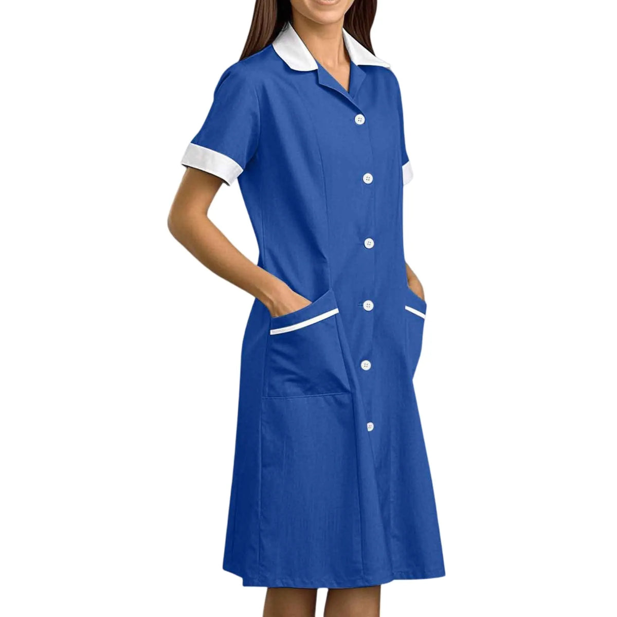 Women's White Lab Coat Long Sleeve Nurse Uniform Gown S–XXL Women's Lab Coat Babs