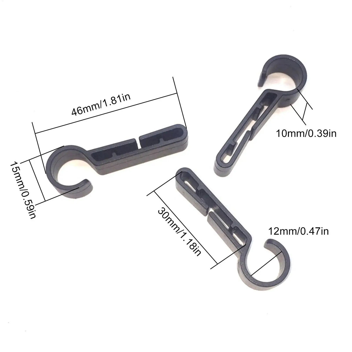10-Pack Hard Hat Headlamp Clips – ABS Helmet Light Clamps Helmet Headlamp Clips Babs