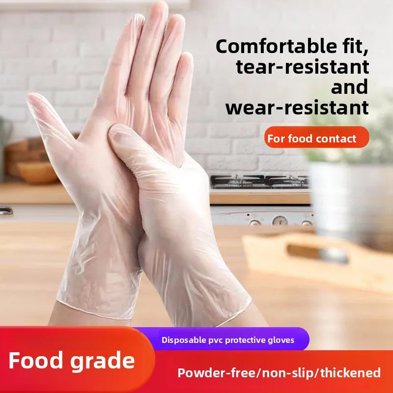 Food Grade Disposable PVC Gloves – Kitchen, Baking & Dishwashing Disposable Kitchen Gloves Babs