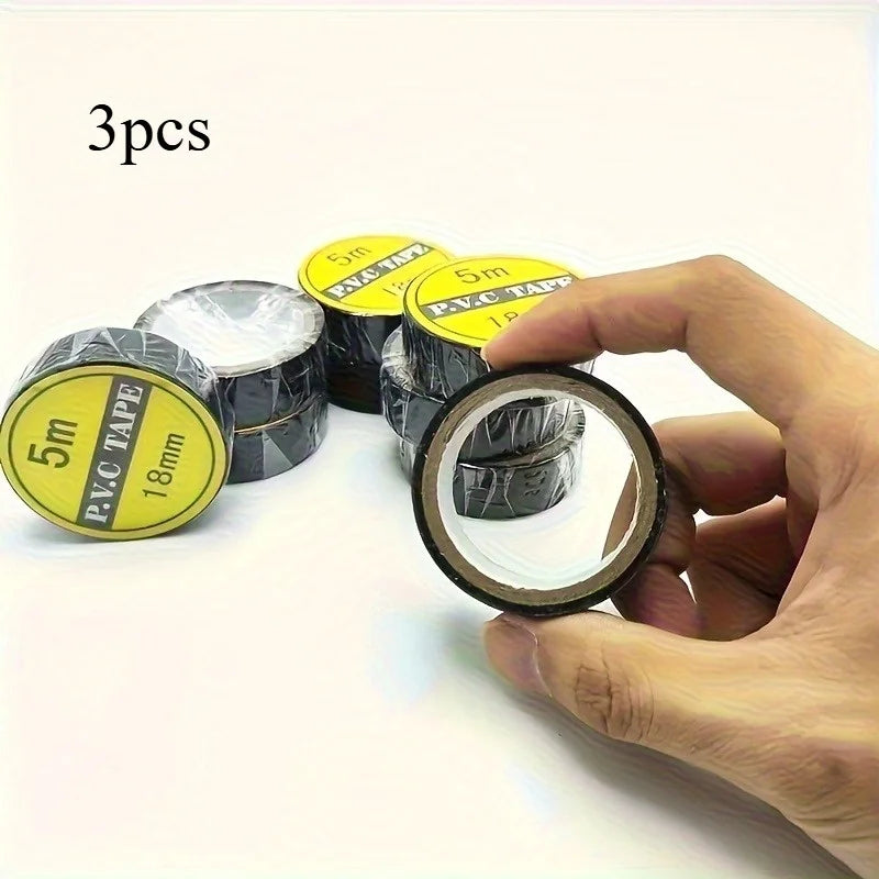 3-Pack High-Temp Black Rubber Electrical Insulating Tape Electrical Insulating Tape Babs 3pcs