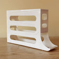 4-Layer Auto-Slide Egg Storage Rack & Fridge Organizer Egg Storage Rack Babs white