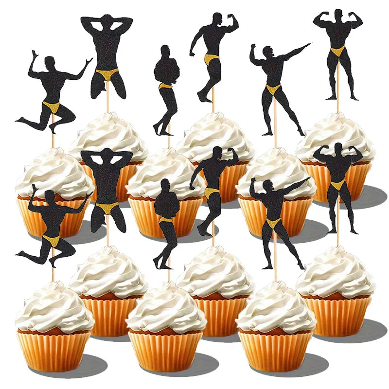 12pcs Bachelorette Party Cupcake Toppers – Hen Night Cake Picks Party Cupcake Toppers Babs 12pcs