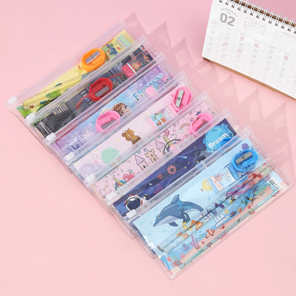 Cartoon Dinosaur Stationery Set 5pcs – Kids School Supplies Kids Stationery Set Babs