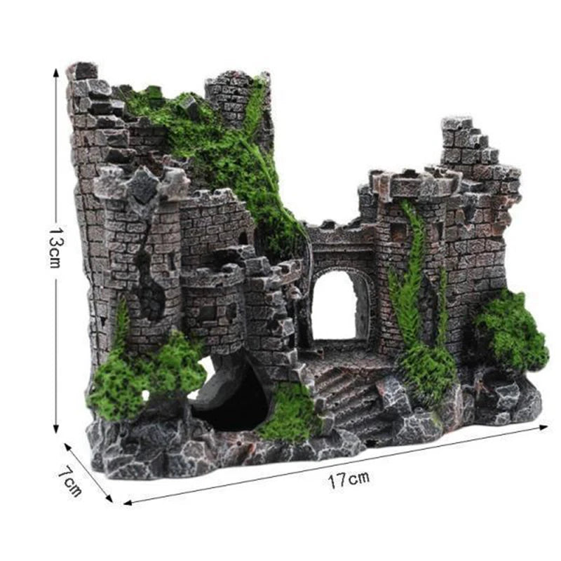 Castle Resin Aquarium Ornament – Fish Tank Rockery Decoration Aquarium Ornament Babs