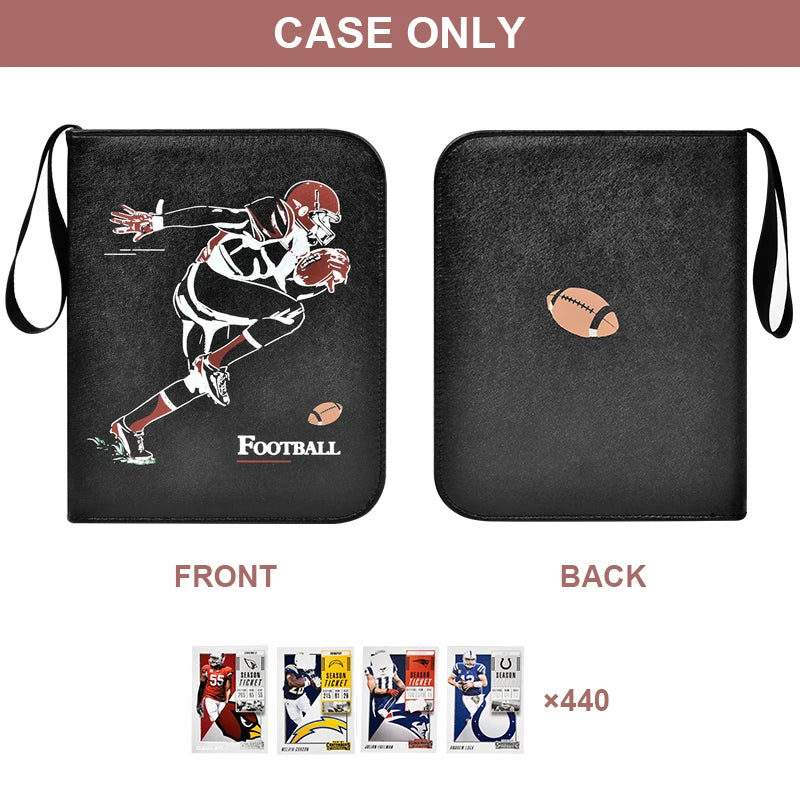 440-Pocket Sports Card Binder with Protective Sleeves Trading Card Binder Babs